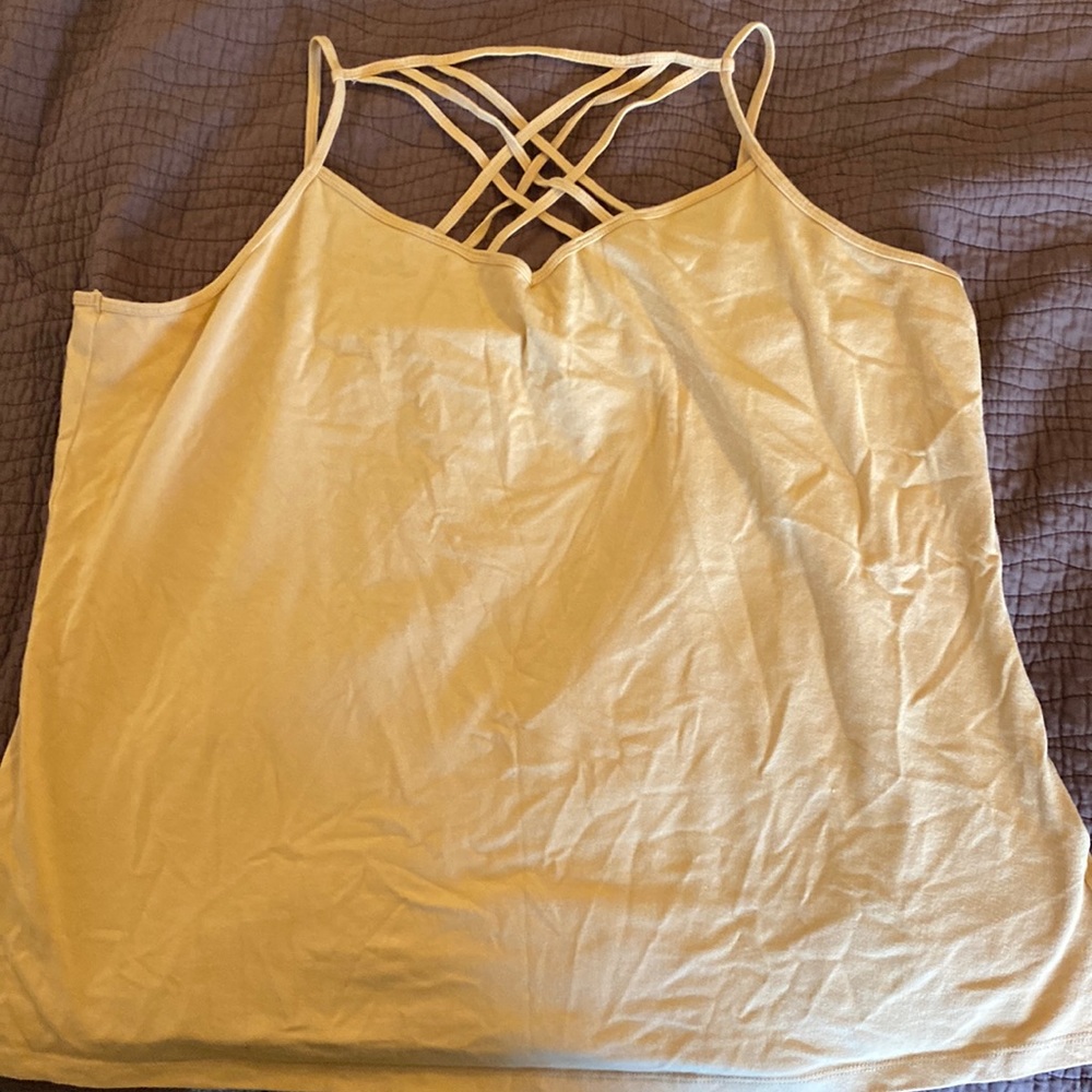 Cross cross neck tank top